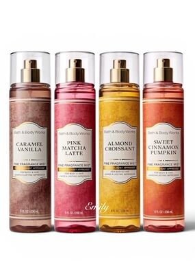 4X Bath & Body Works Fall Mist Spray Collection Set Bundle